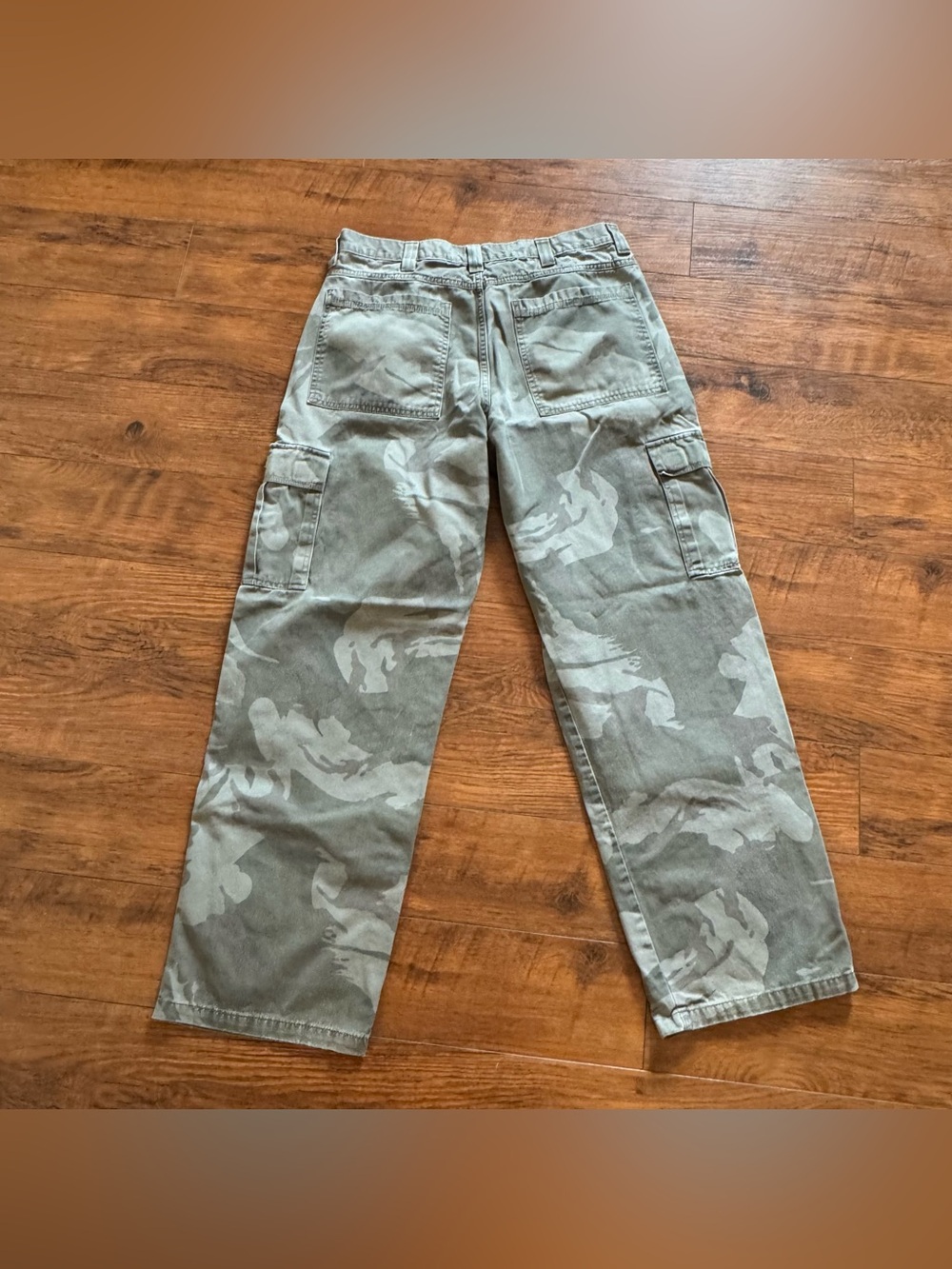 Vintage 90s Y2K Wrangler Hero Camo Cargo Pants Men's 32x30 Thrashed Baggy - Picture 6 of 11